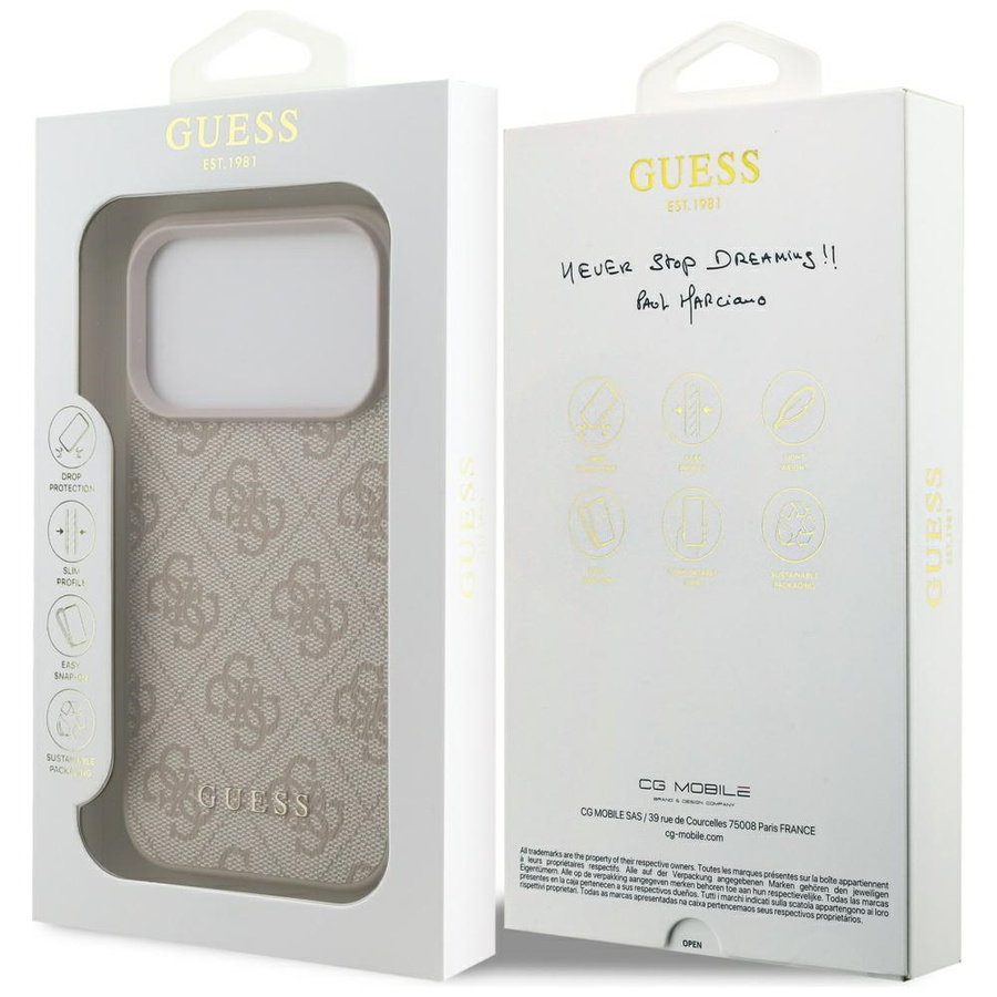 Etui Guess 4G Classic do iPhone 17 Pro   różowy