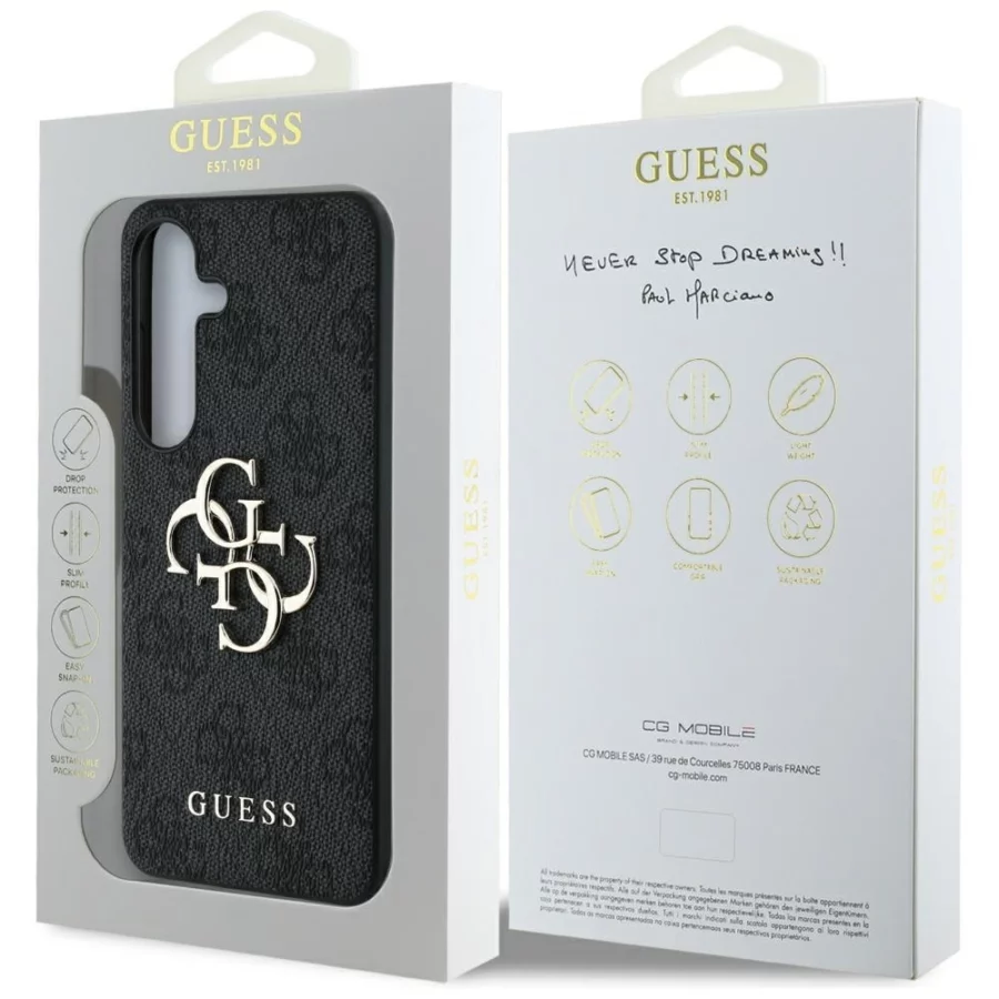 Etui Guess Big 4G Logo Classic Logo na Samsung Galaxy S25 - czarne