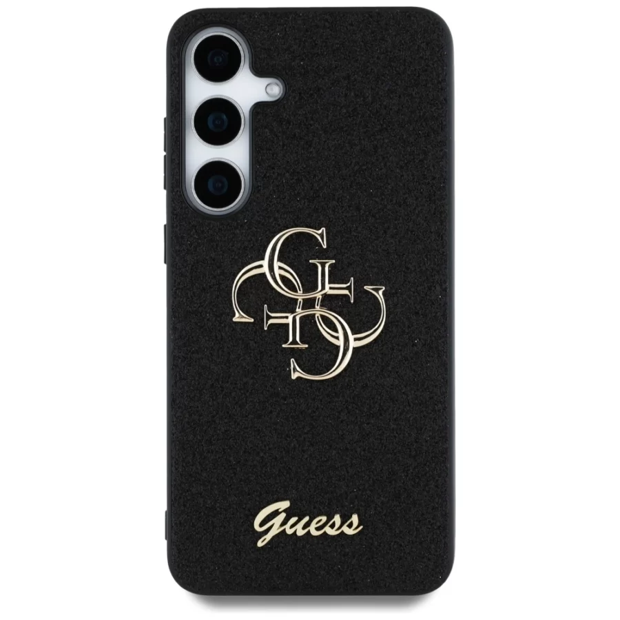 Etui Guess Fixed Glitter Big 4G Metal Logo na Samsung Galaxy S25 - czarne