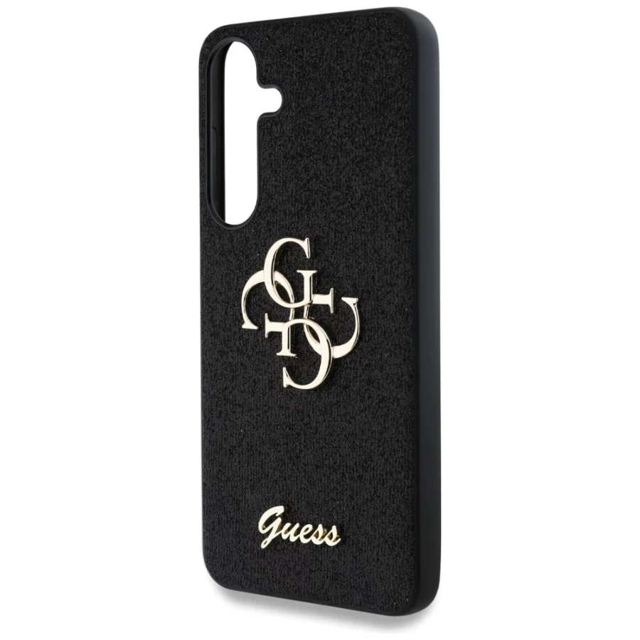 Etui Guess Fixed Glitter Big 4G Metal Logo na Samsung Galaxy S25 - czarne