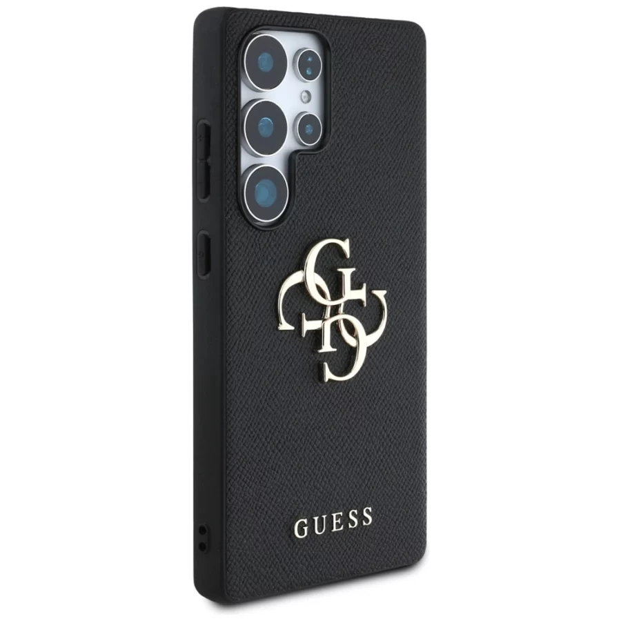 Etui Guess Grained Big 4G Logo Small Classic Logo do Samsung Galaxy S25 Ultra czarny