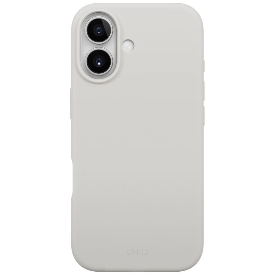 Etui UNIQ Lino do iPhone 17 Magclick     Charging jasno szary