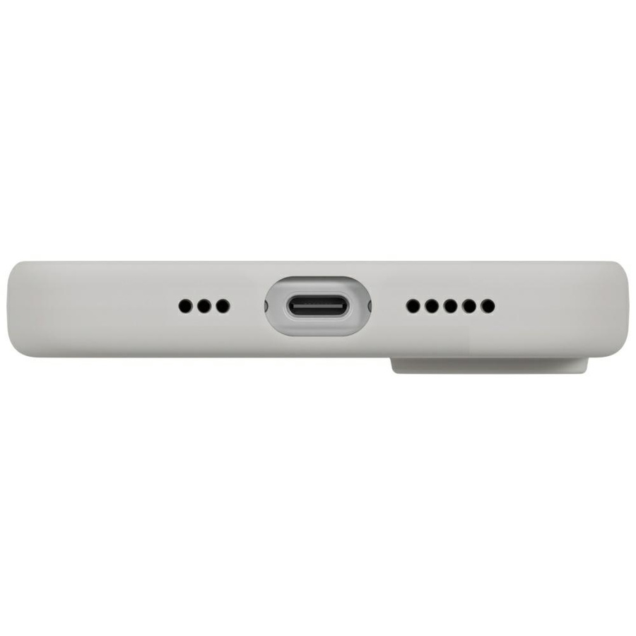 Etui UNIQ Lino do iPhone 17 Magclick     Charging jasno szary