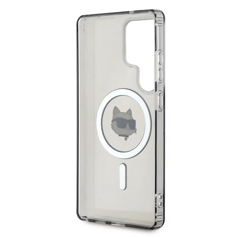 Etui Karl Lagerfeld Button Choupette Head Printed Logo MagSafe Samsung Galaxy S25 Ultra czarny