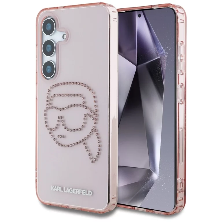 Etui Karl Lagerfeld Rhinestones K. Head Logo Samsung Galaxy S25 różowy