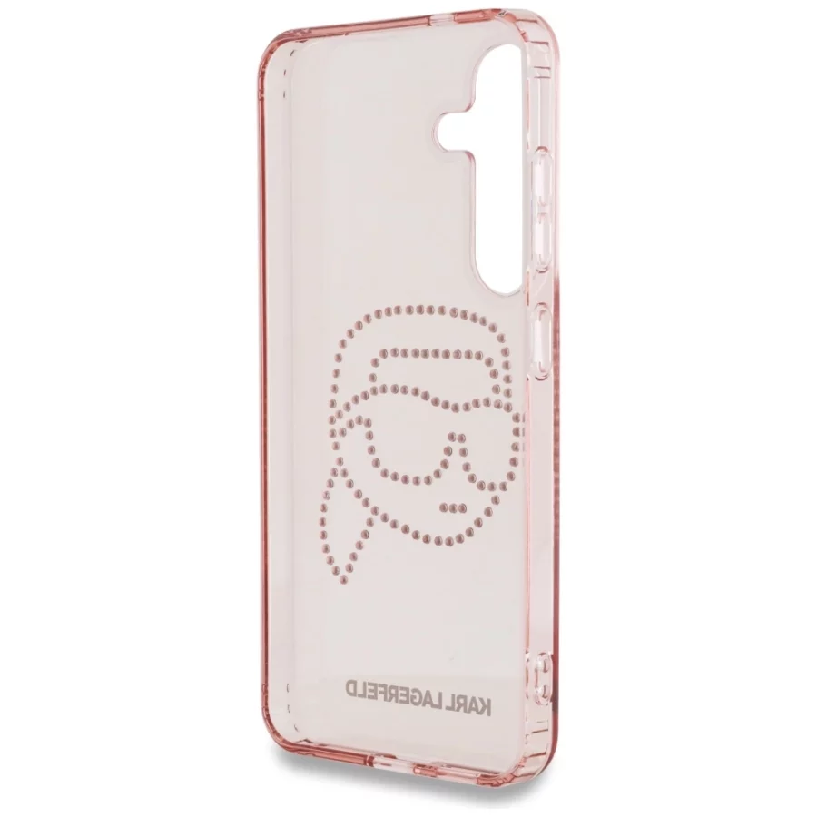 Etui Karl Lagerfeld Rhinestones K. Head Logo Samsung Galaxy S25 różowy