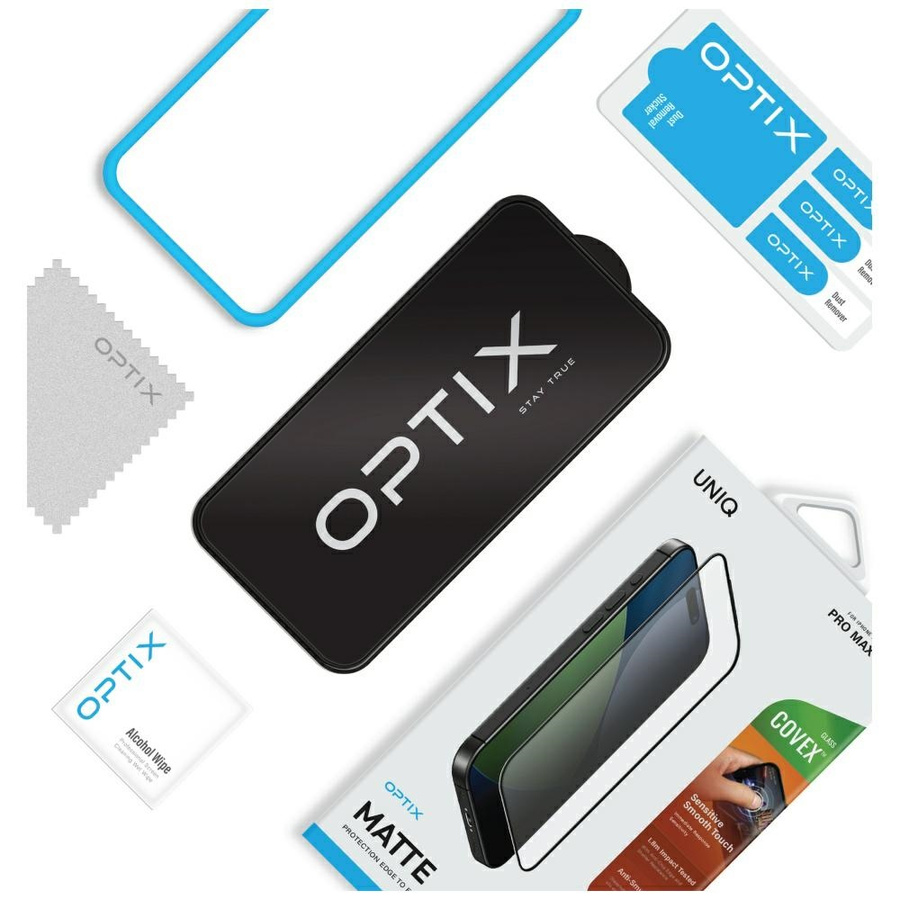 Szkło hartowane UNIQ Optix Matte do      iPhone 17 Pro Max matowe