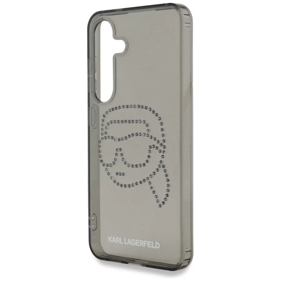 Etui Karl Lagerfeld Rhinestones Karl Head Logo Samsung Galaxy S25 czarny