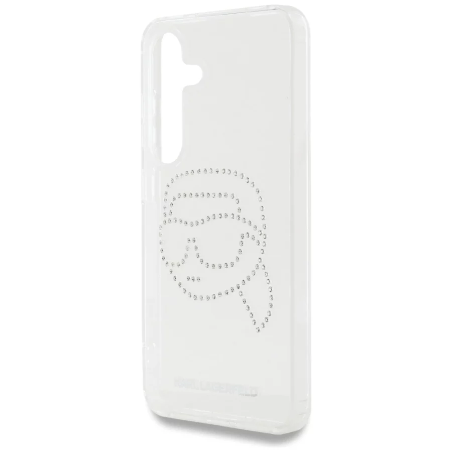 Etui Karl Lagerfeld Rhinestones Karl Head Logo Samsung Galaxy S25 przezroczysty