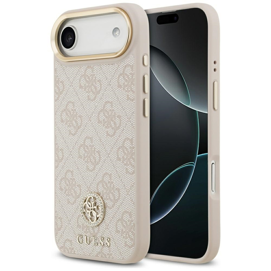Etui Guess 4G Strass Logo MagSafe do     iPhone Air różowy