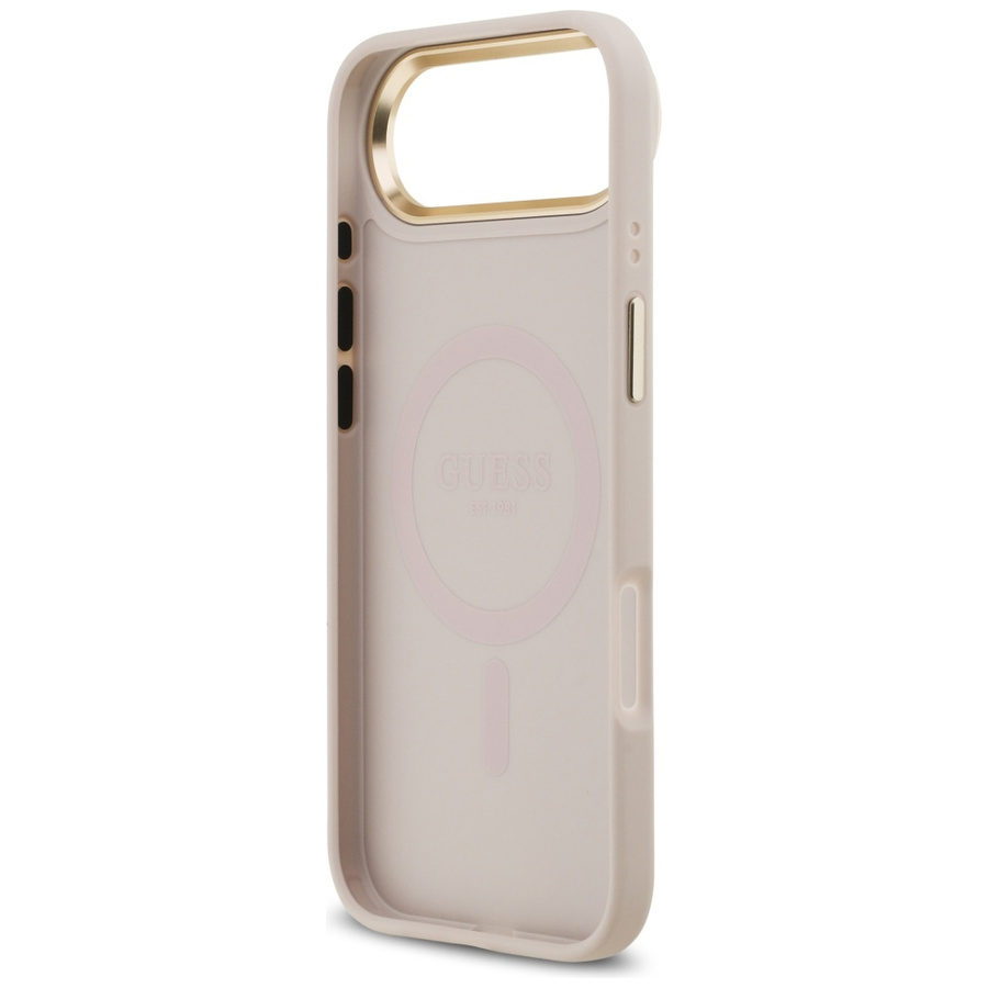 Etui Guess 4G Strass Logo MagSafe do     iPhone Air różowy