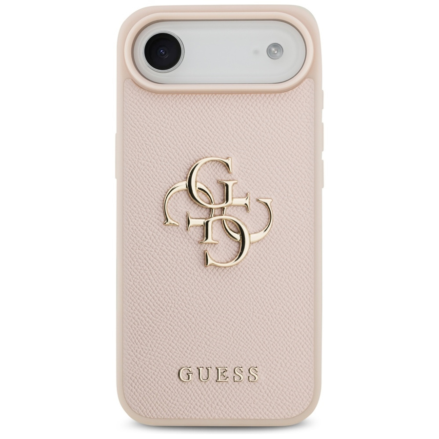 Etui Guess Grained Big 4G & Classic Logo do iPhone Air różowy