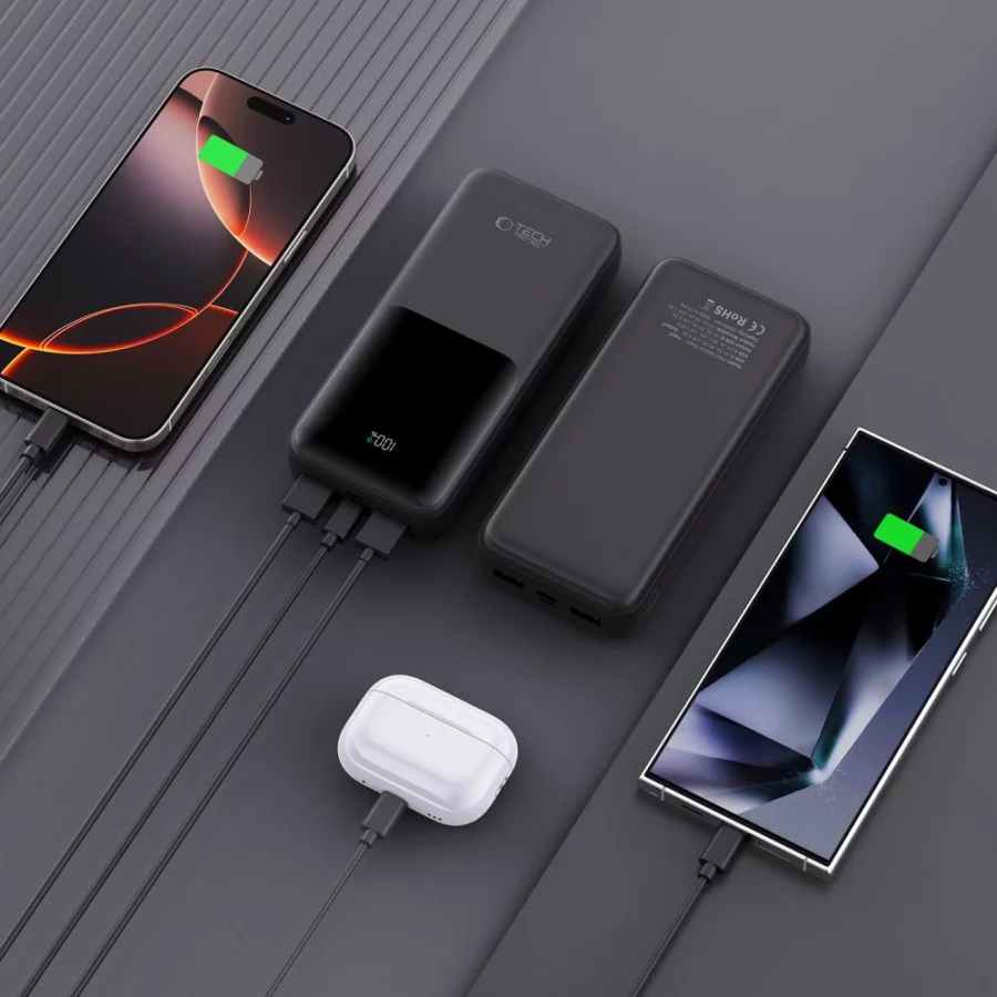 Powerbank Tech-Protect PB02 20000mAh 22.5W - czarny