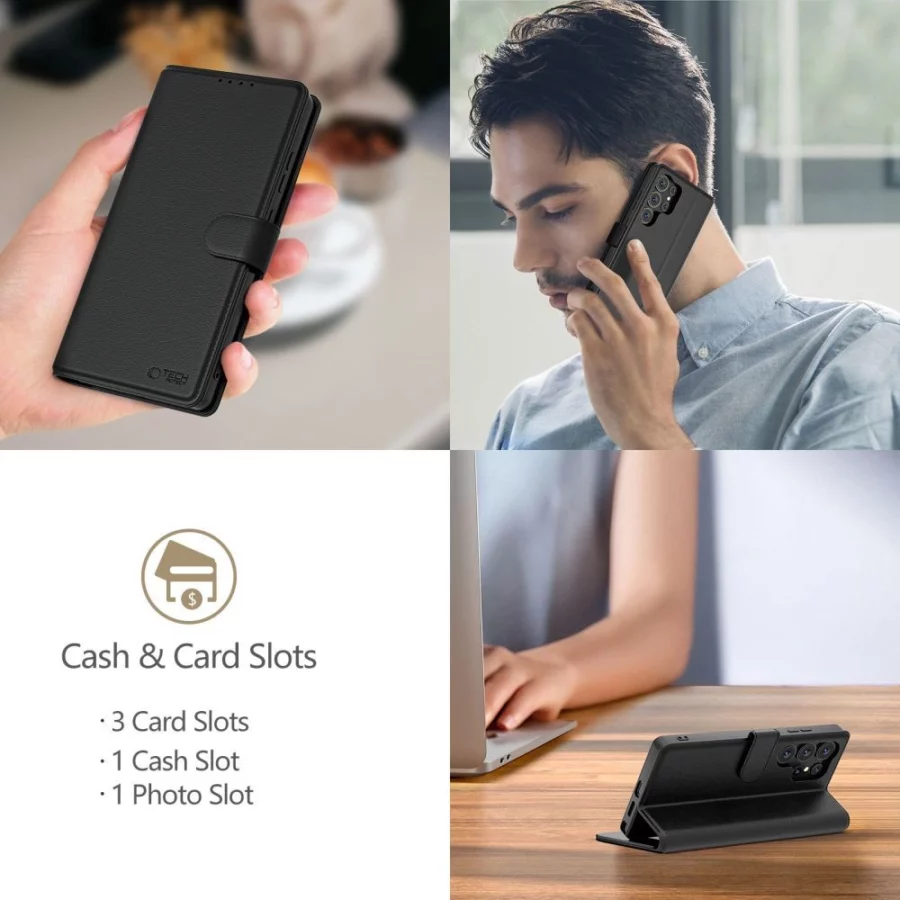 Etui Tech-Protect Wallet na Samsung Galaxy A56 5G - czarny mat