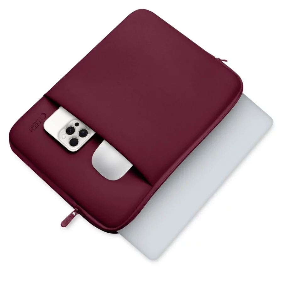 Pokrowiec Tech-Protect Neopren na laptopa 15-16" - bordowa