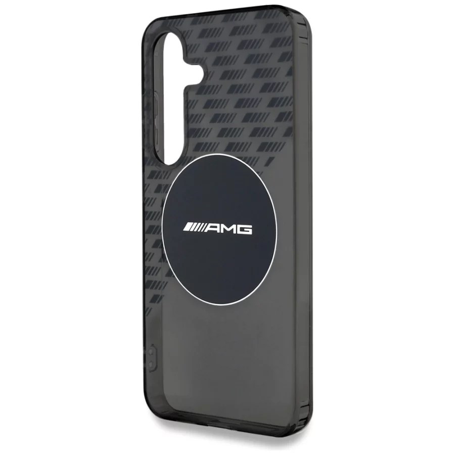 Etui AMG Transparent Rhombs MagSafe na Samsung Galaxy S25 - czarne