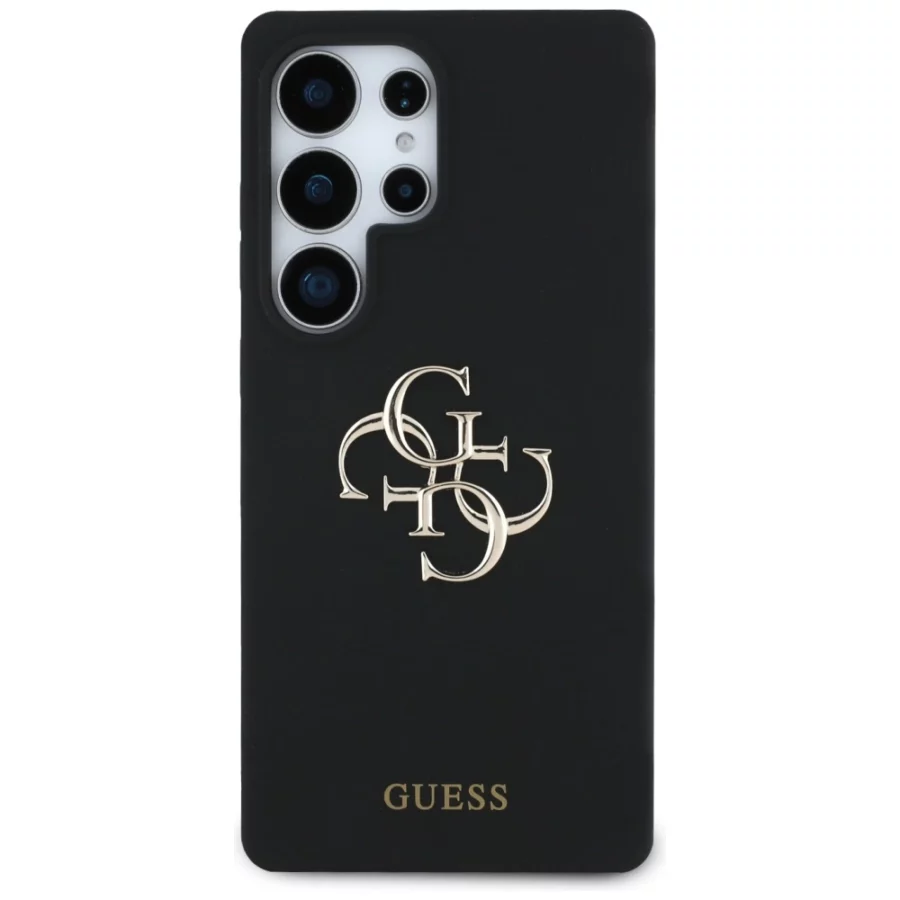 Etui Guess Silicone Big 4G Logo Bottom Script na Samsung Galaxy S25 Ultra - czarne