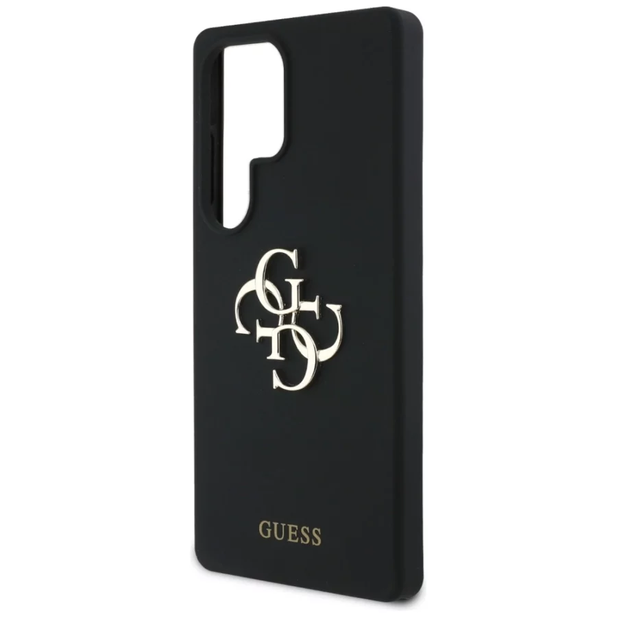 Etui Guess Silicone Big 4G Logo Bottom Script na Samsung Galaxy S25 Ultra - czarne