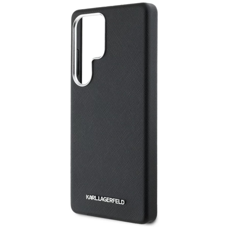 Etui Karl Lagerfeld Saffiano Full Wrapped Elongated Metal Logo MagSafe na Samsung Galaxy S25 Ultra - czarne