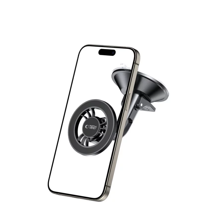 Uchwyt samochodowy Tech-Protect N56 Magnetic MagSafe do montażu na kokpicie, szybie - czarne