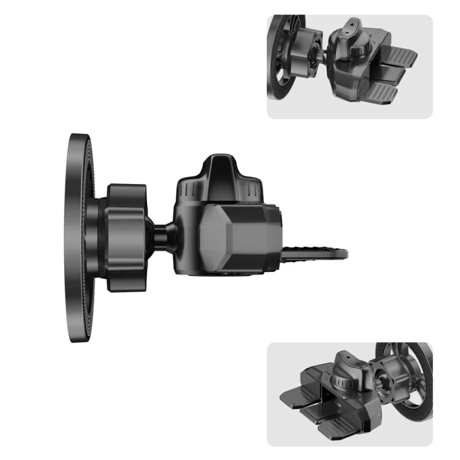 Uchwyt samochodowy Tech-Protect N56 Magnetic MafSafe montaż do slotu CD - czarne