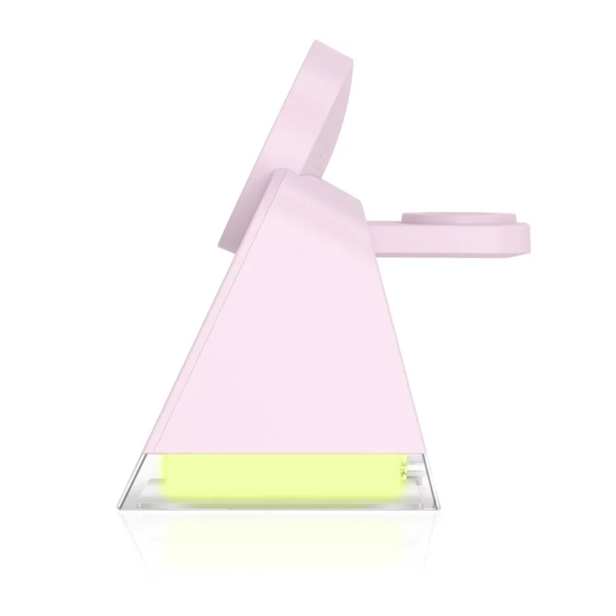 Ładowarka indukcyjna Tech-Protect QI15W-A43 3w1 MagSafe - różowa