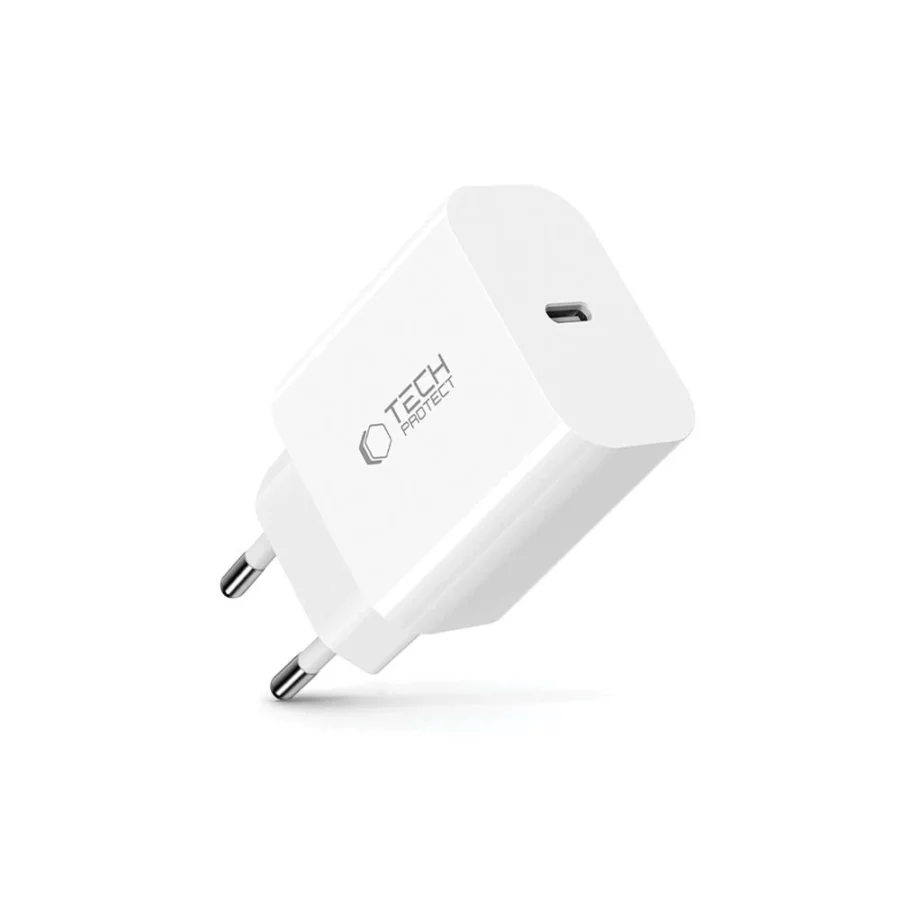 Ładowarka sieciowa Tech-Protect NC20W port USB-C - biała