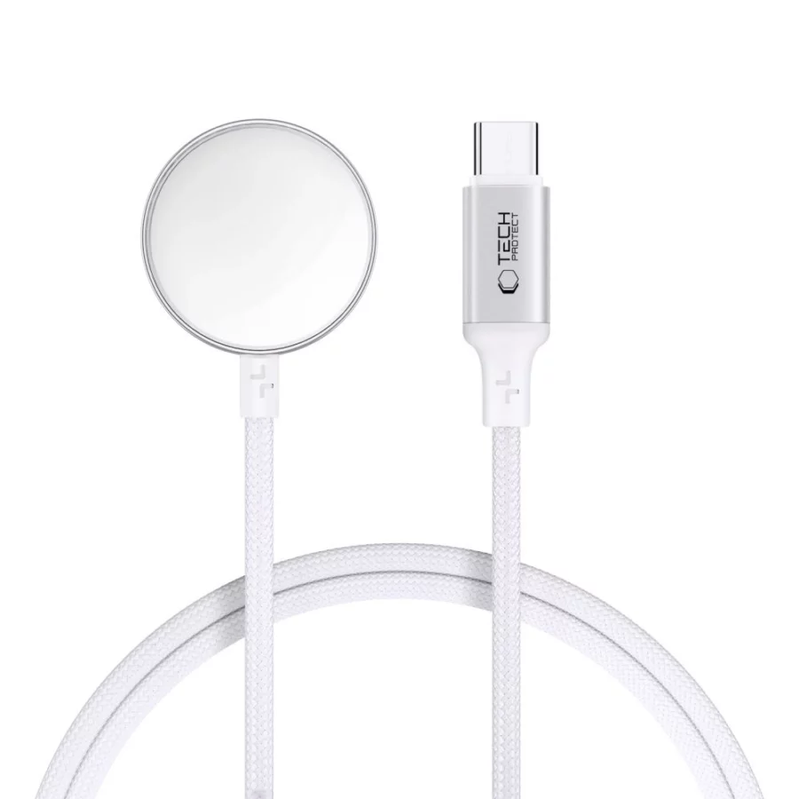 Ładowarka indukcyjna Tech-Protect UltraBoost USB-C do Apple Watch 1m - biała