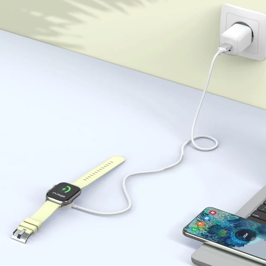 Ładowarka indukcyjna Tech-Protect UltraBoost USB-C do Apple Watch 1m - biała