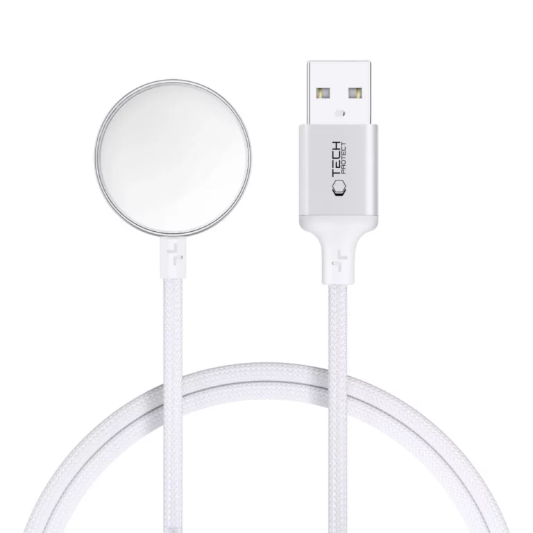 Ładowarka indukcyjna Tech-Protect UltraBoost USB-A do Apple Watch 1m - biała