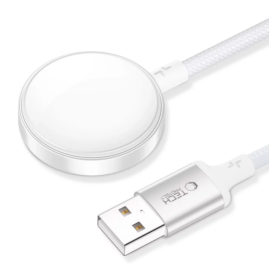 Ładowarka indukcyjna Tech-Protect UltraBoost USB-A do Apple Watch 1m - biała
