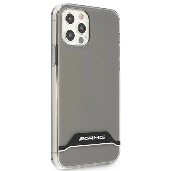 Etui AMG Electroplate Black&White na iPhone 12 / 12 Pro - przezroczyste