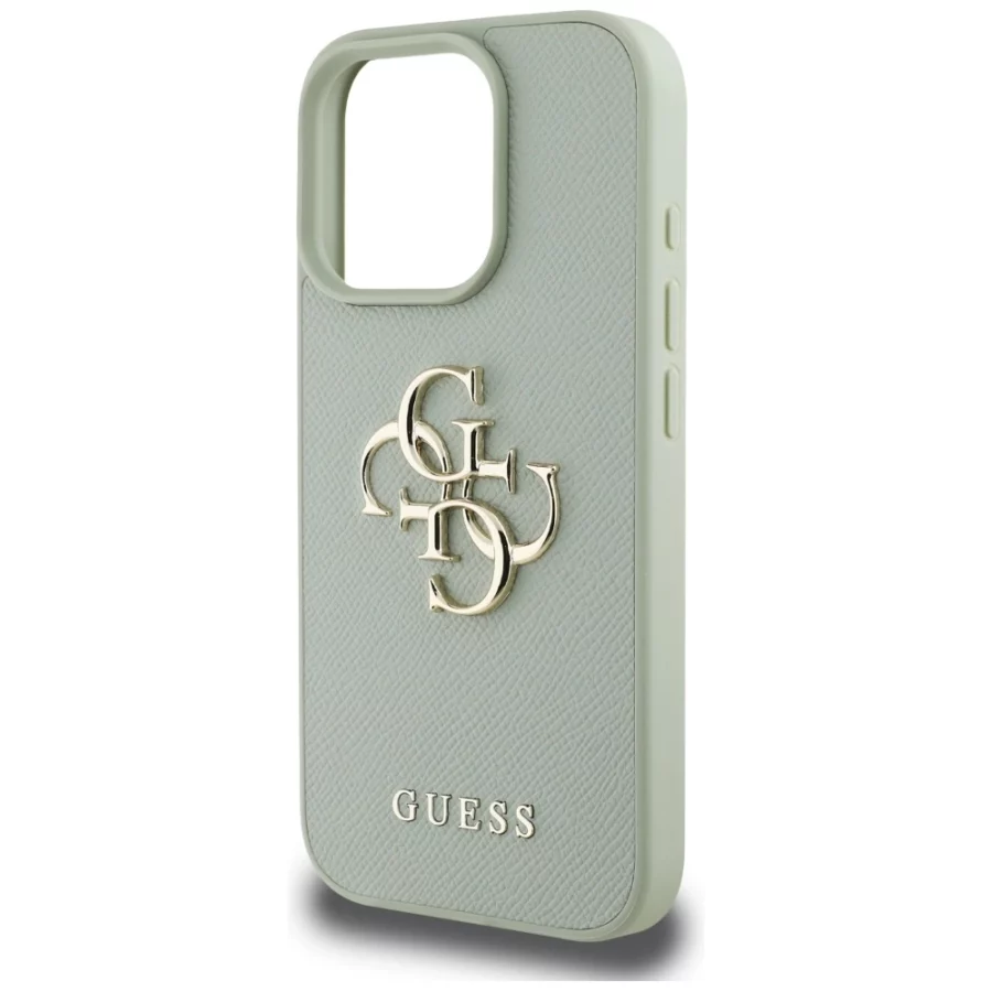 Etui Guess Grained Big 4G Logo Small Classic Logo na iPhone 16 Pro Max - zielone