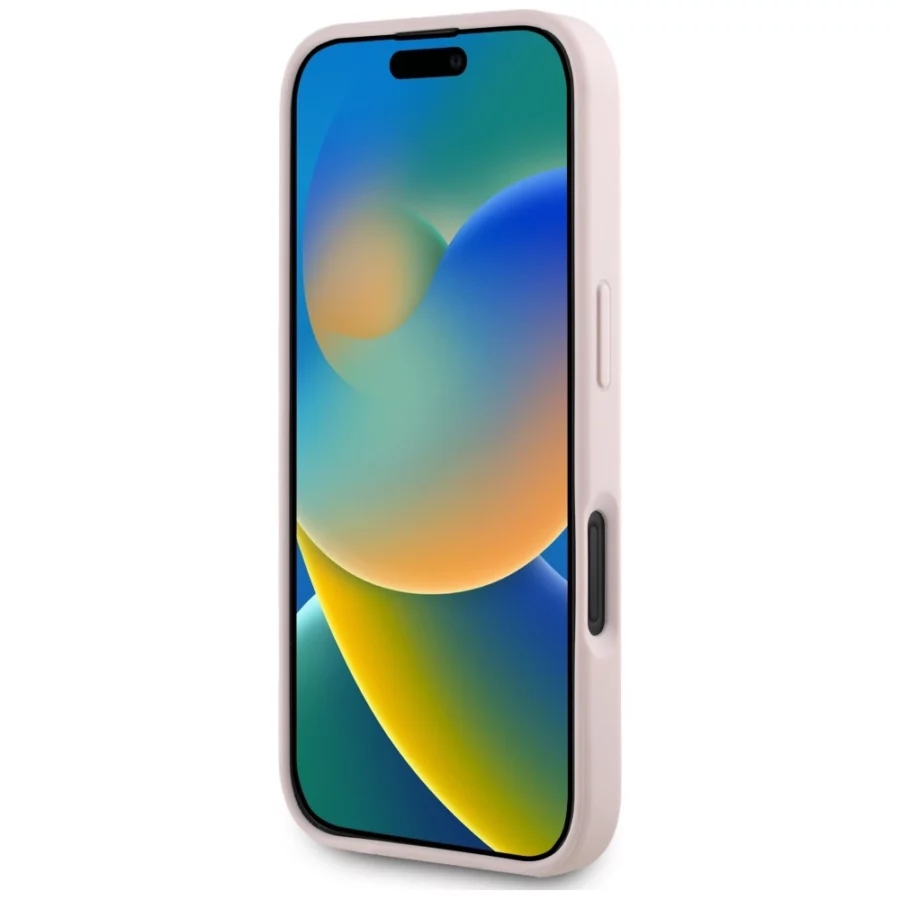 Etui Guess Grained Big 4G Logo Small Classic Logo na iPhone 16 - różowe