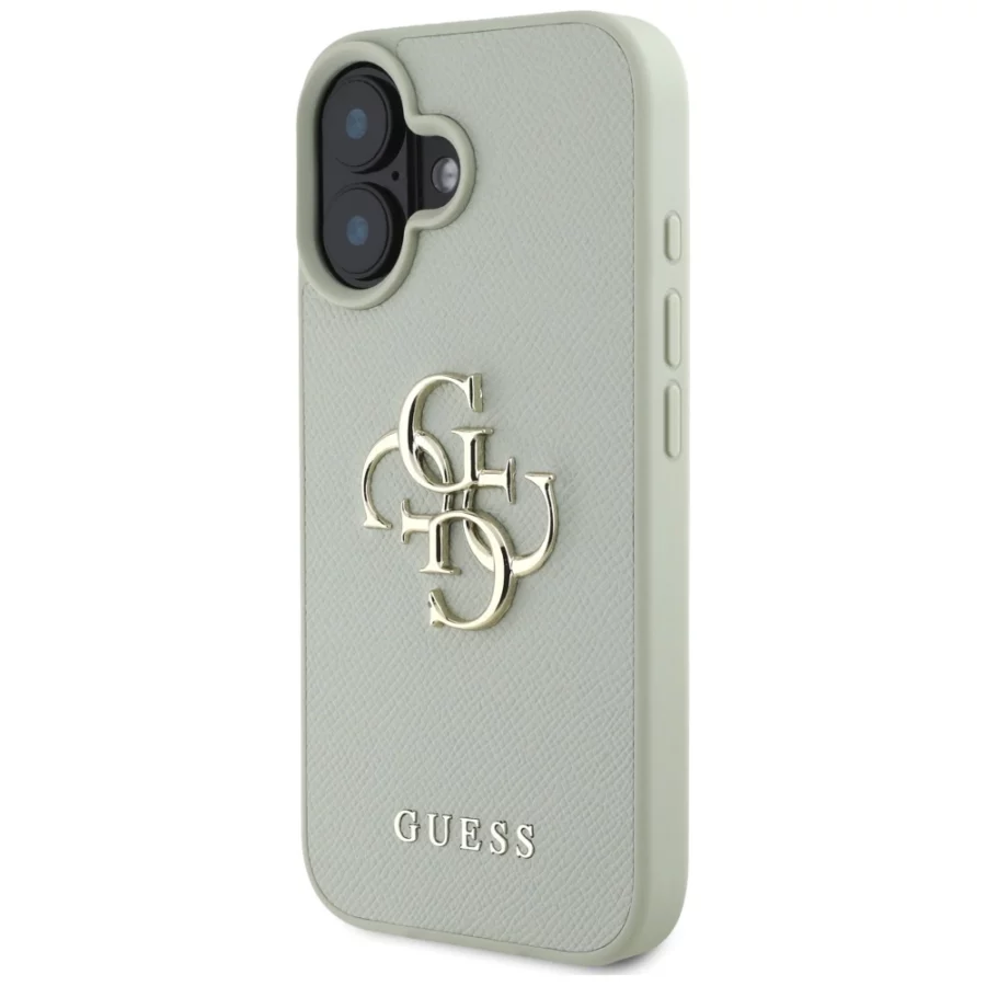Etui Guess Grained Big 4G Logo Small Classic Logo na iPhone 16 - zielone