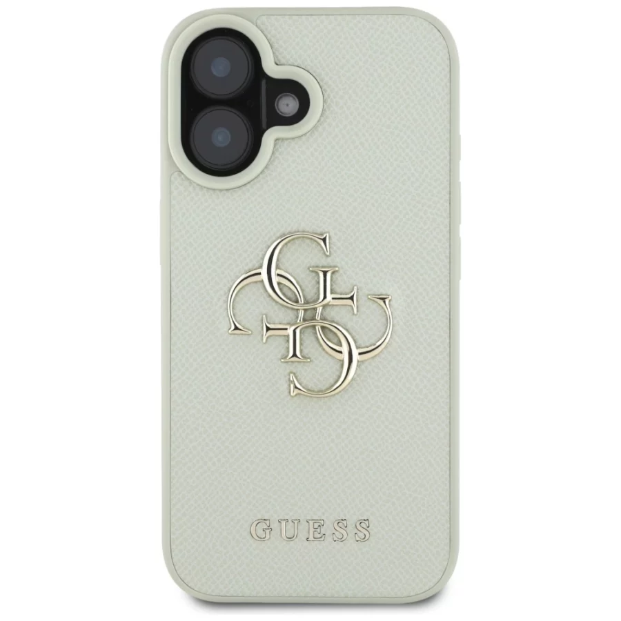 Etui Guess Grained Big 4G Logo Small Classic Logo na iPhone 16 - zielone