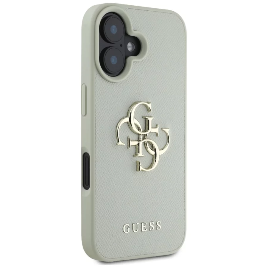Etui Guess Grained Big 4G Logo Small Classic Logo na iPhone 16 - zielone