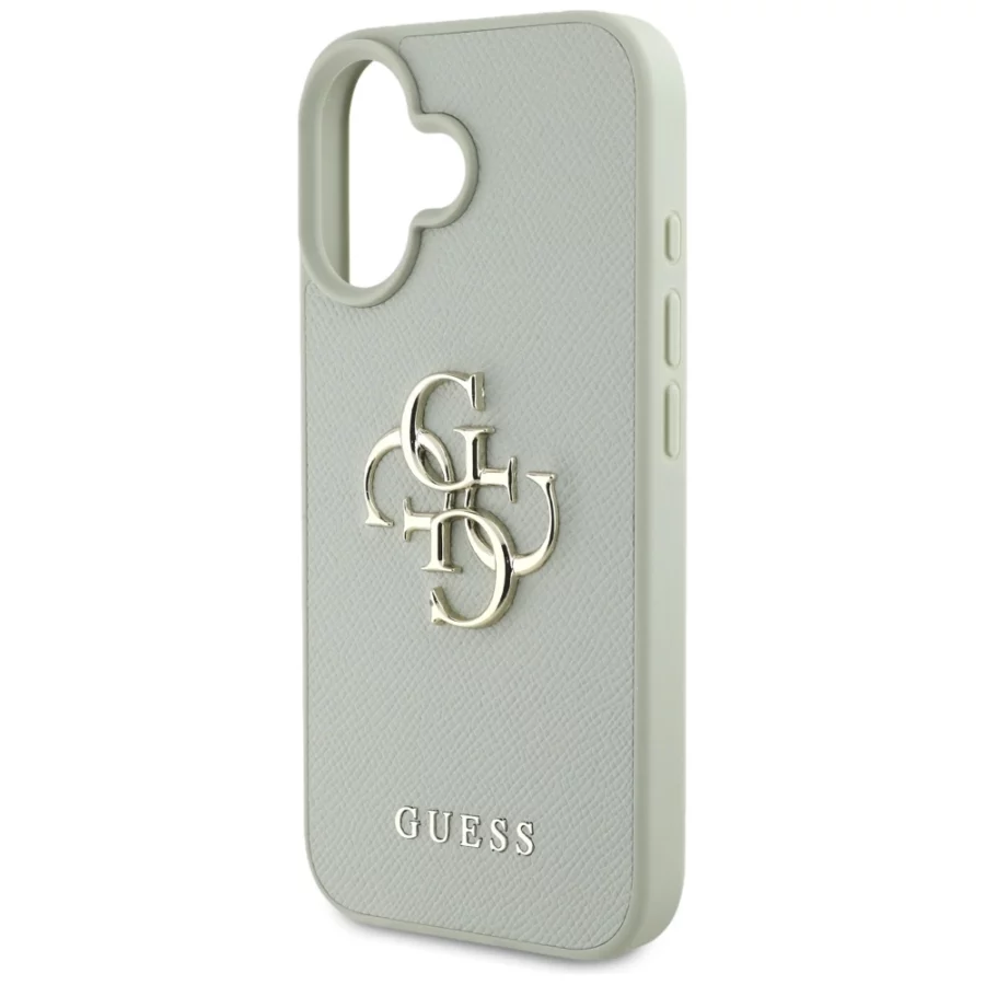 Etui Guess Grained Big 4G Logo Small Classic Logo na iPhone 16 - zielone