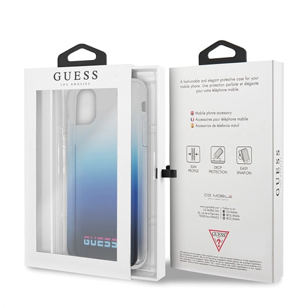 Etui Guess California na iPhone 11 Pro - niebieskie