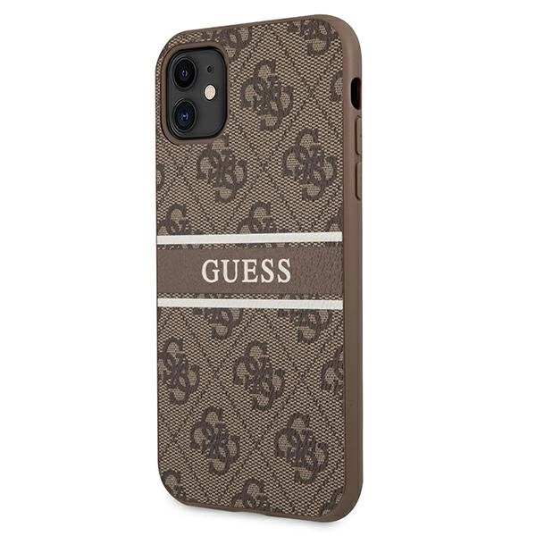 Etui Guess 4G Stripe na iPhone 11 / Xr 6,1" - brązowe