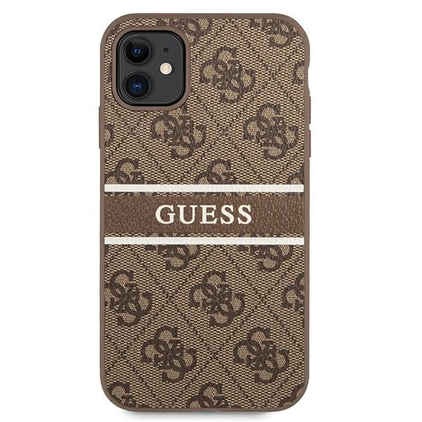 Etui Guess 4G Stripe na iPhone 11 / Xr 6,1" - brązowe