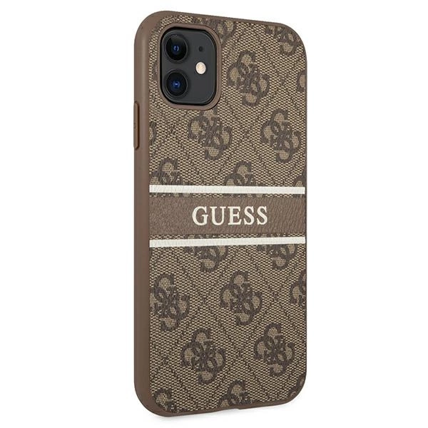 Etui Guess 4G Stripe na iPhone 11 / Xr 6,1" - brązowe