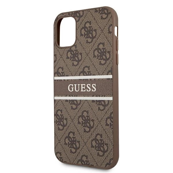 Etui Guess 4G Stripe na iPhone 11 / Xr 6,1" - brązowe