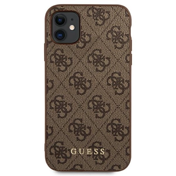 Etui Guess 4G Metal Gold Logo na iPhone 11 / Xr 6,1" - brązowe