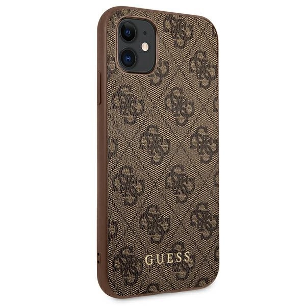 Etui Guess 4G Metal Gold Logo na iPhone 11 / Xr 6,1" - brązowe