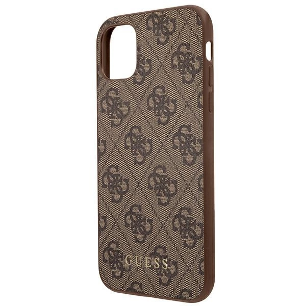 Etui Guess 4G Metal Gold Logo na iPhone 11 / Xr 6,1" - brązowe