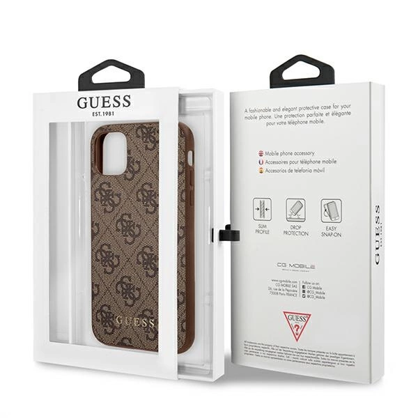 Etui Guess 4G Metal Gold Logo na iPhone 11 / Xr 6,1" - brązowe