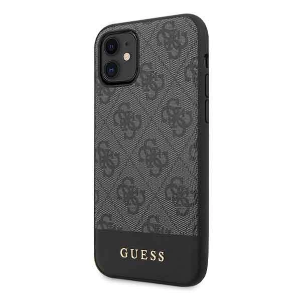 Etui Guess 4G Stripe Collection na iPhone 11 6,1" / Xr - szare
