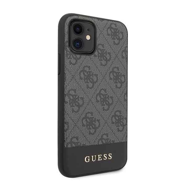Etui Guess 4G Stripe Collection na iPhone 11 6,1" / Xr - szare
