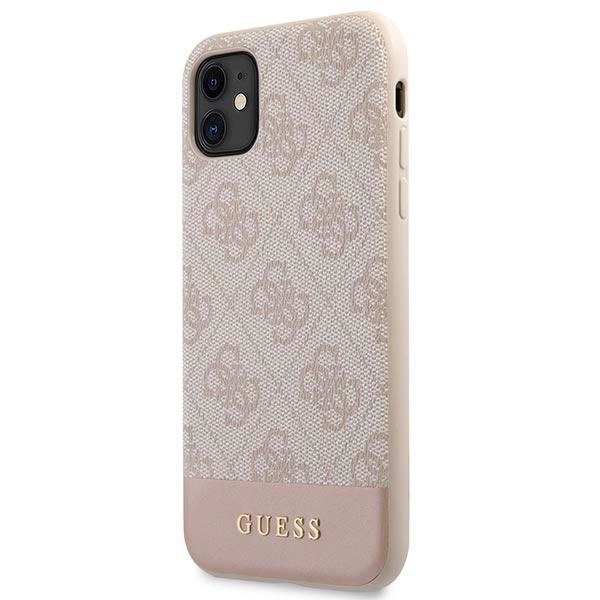 Etui Guess 4G Stripe Collection na iPhone 11 / Xr 6,1" - różowe